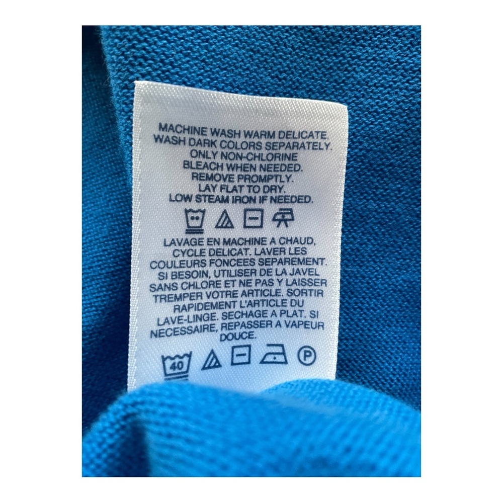 Lands' End Open-Front Cobalt Blue Women's Cardigan Medium ( 10-12) - Picture 6 of 6